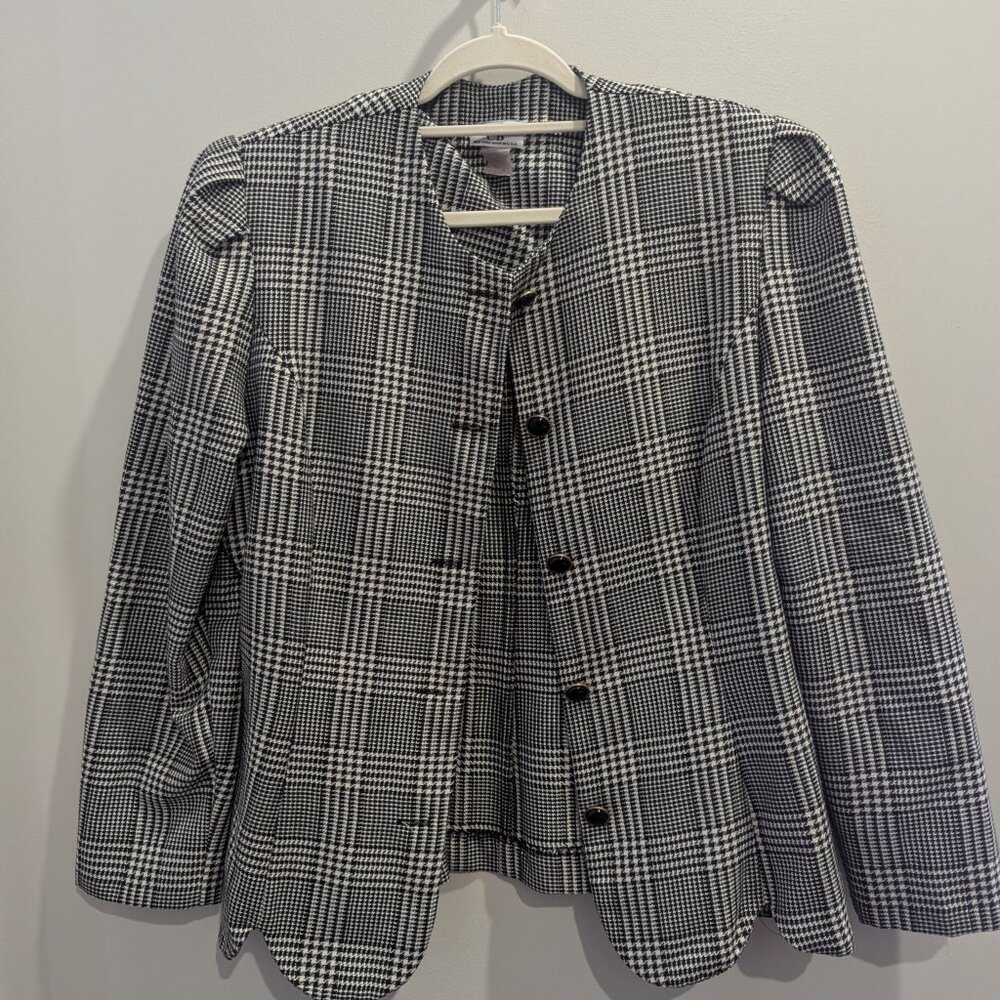 House of CB Houndstooth Blazer, L